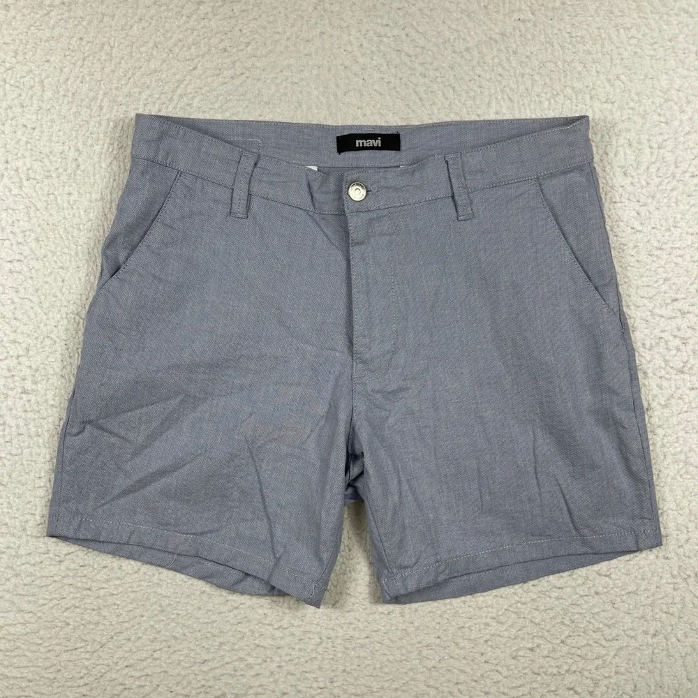 Mavi Nate Shorts Mens 36 Blue Stretch Cotton Chino Summer Casual Bottoms
